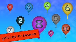 Balonnen 1 tot 10 en kleuren  Filmpjes voor peuters en kleuters in het Nederlands  De Speeltuin [upl. by Babita136]