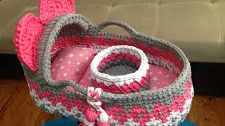 Baby moses basket crochet [upl. by Ahseena]