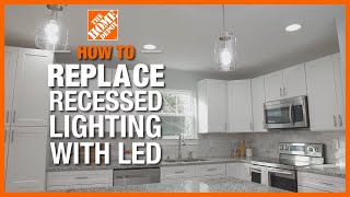 How to Replace Recessed Lighting with LED  The Home Depot [upl. by Favin]