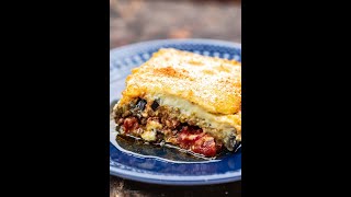 How to Make Greek Moussaka Traditional Recipe shorts [upl. by Shanley]