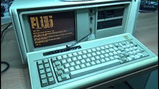 IBM Portable PC 5155 bootup  Model F keyboard [upl. by Ahsiniuq]