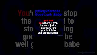 Chappell Roan Good Luck Babe Karaoke Version Lyrics [upl. by Elleral]