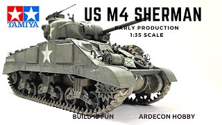 US Medium Tank M4 Sherman 135 scale model ki build [upl. by Eeryk808]