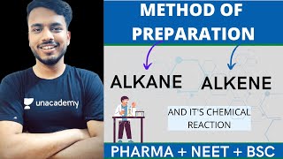 method of preparation of alkane and alkene  chemical reaction of alkane and alkene pharmacy [upl. by Jamison158]