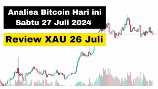 Analisa Bitcoin Hari ini Sabtu 27 Juli 24 II Review XAU 26 Juli [upl. by Stortz825]