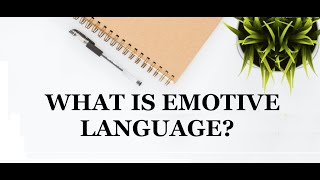 What is Emotive Language Urdu  Hindi [upl. by Loella654]