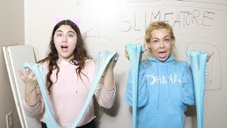 BF MADE US DO THIS SLIME CHALLENGE AT A FAKE SlimeatorE no bowl no spoon challenge [upl. by Glenda]