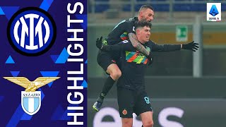 Inter 21 Lazio  Bastoni stunner secures home win for Inter  Serie A 202122 [upl. by Ailisec]