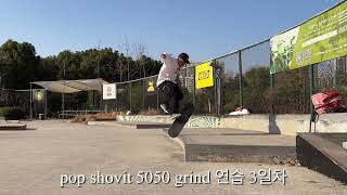 Pop shovit 5050 grind 연습 3일차 [upl. by Nodnar]