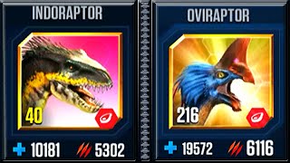 SUPER HYBRIDS INDORAPTOR VS OVIRAPTOR VIP  JURASSIC WORLD THE GAME [upl. by Oiramaj]