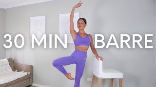 30 MIN BARRE WORKOUT  Dancer Sculpt No Equipment [upl. by Annaoi58]