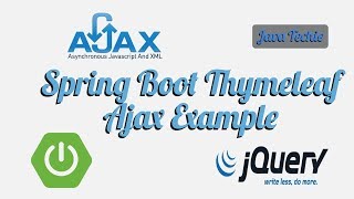 How to integrate JQuery Ajax POSTGET amp Spring MVC  Spring Boot  Java Techie [upl. by Enimasaj]