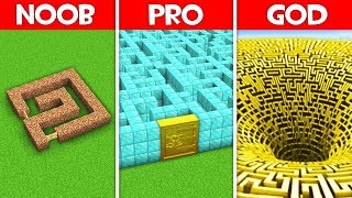 Minecraft Battle GIANT MAZE BUILD CHALLENGE  NOOB vs PRO vs HACKER vs GOD in Minecraft [upl. by Leasa693]