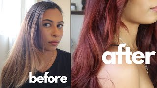 How to Dye Hair RED NO BLEACH L’Oreal HiColor Highlights [upl. by Stargell]