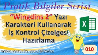 Pratik Bilgiler 010 Wingdings 2 Yazı Karakteri Kullanarak İş Kontrol Çizelgesi Hazırlama [upl. by Nannahs496]