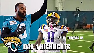 Jaguars ROOKIE Minicamp Highlights DAY 1 Brain Thomas JR amp Jarvis Landry TAKE OVER CAMP 😅 [upl. by Irwinn]