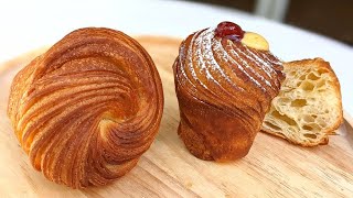 The cruffin you have been searching for 54 hydration Vanilla custard filling and Jam [upl. by Ribble]