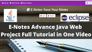 ENotes Advance Java Project Full tutorial in One video  Jspservlet Project  Java Web Project [upl. by Wilfred]