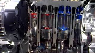 Nissan Transparent Engine Working How Car Engine Work [upl. by Rebma713]