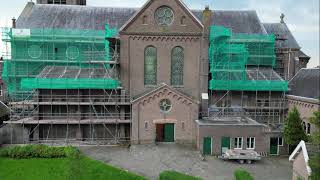 Groot onderhoud Dak amp voegwerk Rijksmonument St Odulphuskerk Assendelft  voorjaar 2024 [upl. by Kenleigh]