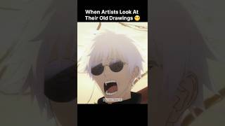 Artists Look at Their Old Drawings 😶 shorts art artist drawing anime gojo yuji megumi fyp [upl. by Eiramlirpa]