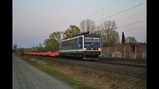 Neue Containerwagen IntEgro 155 0486 mit neuen Wascosa Wagen in Rodenbach [upl. by Dinin789]