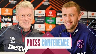 quotIts a Massive Game For All Of Usquot  Moyes amp Souček Press Conference  SC Freiburg v West Ham [upl. by Aittam392]