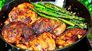 Garlic Butter Chicken and Asparagus Recipe  Easy Chicken amp Veggies [upl. by Hakim401]