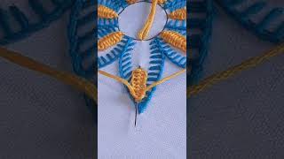 Buttonhole stitch flower embroidery handembroidery bordado Part 2 [upl. by Manus21]