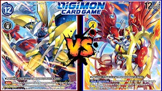 WarGreymon vs ShineGreymon 2 matches  Digimon TCG BT13 Match [upl. by Lehcem]