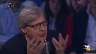 Vittorio Sgarbi offese per tutti quotAlfano e Grillo merda Berlusconi una salmaquot [upl. by Reinaldo]