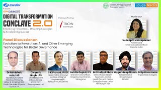 DTChyderabad  Evolution to Revolution AI and Other Emerging Technologies for Better Governance [upl. by Anawd]