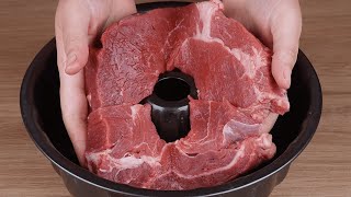 Place the beef into a bundt pan I learned this trick at a 5star steakhouse [upl. by Bratton]