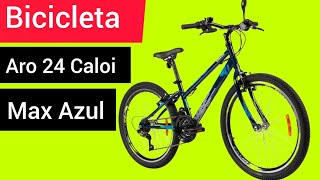 Bicicleta Aro 24 Caloi Max Azul [upl. by Ardrey]