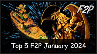 Top 5 Best FREE TO PLAY Decks in January 2024 With Duel Replays YuGiOh Duel Links F2P [upl. by Aihsenor]