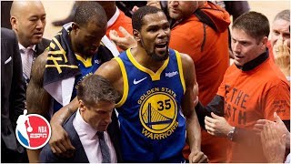 Kevin Durant suffers Achilles injury after hot start exits Game 5  2019 NBA Finals Highlights [upl. by Isoais180]