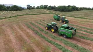 John deere 6390 and 5120M with Mchale fusion 2 and 3 baling in Rostrevor Co Down Ireland [upl. by Gerhardine]