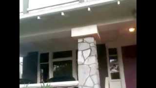 Install Soffit Panels Scribe Cut Plywood to Rough Stone Column Face [upl. by Aidahs176]