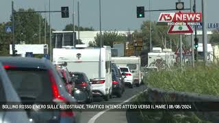 BOLLINO ROSSO E NERO SULLE AUTOSTRADE TRAFFICO INTENSO ATTESO VERSO IL MARE  08082024 [upl. by Welles161]