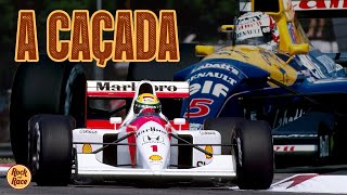 A Maior CAÇADA da História da FÓRMULA 1  Ayrton Senna VS Nigel Mansell  GP de Mônaco de 1992 [upl. by Adnole]