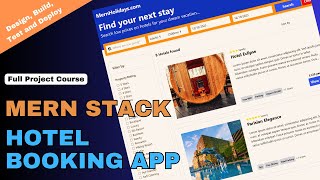 Complete MERN Stack Project Build a Hotel Booking App Like a Pro Developer StepbyStep Course 2024 [upl. by Adnaloy]