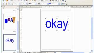 T2 graphic text in OpenOffice Draw  LibreOffice multicolor text text modifying in Draw [upl. by Yalhsa]