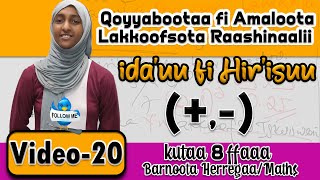 20Idauu fi Hirisuu Qoyyaboota fi Amaloota lakkRaashinaalii Barnoota Herregaa Kutaa 8ffaa [upl. by Jaycee]