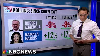 Steve Kornacki Polls show race could tighten with RFK Jr suspending presidential campaign [upl. by Nutter]