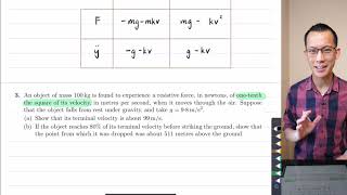 Terminal Velocity 1 of 2 Balancing forces [upl. by Stamata]