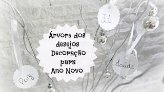 COMO FAZER ÁRVORE DOS DESEJOS  DECORAÇÃO ANO NOVO  DIY  WISH TREE  NEW YEARS DECORATION [upl. by Faubert]