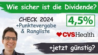 CVS Health Aktienanalyse 2024 Wie sicher ist die Dividende günstig bewertet [upl. by Eninaej]