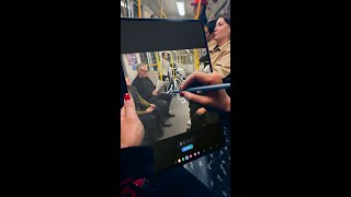 Ganz normale UBahnFahrt in Berlin Nicht mit dem Galaxy Tab S10 Ultra und Skizze zu Bild [upl. by Salot786]