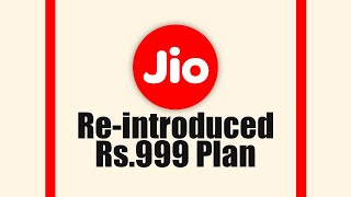 Jio Rs999 ReIntroduced Plan  Full Detail [upl. by Akeenat]