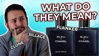 Common Fragrance Terms EXPLAINED For Beginners  Flankers Clones Sillage amp More [upl. by Aenej]